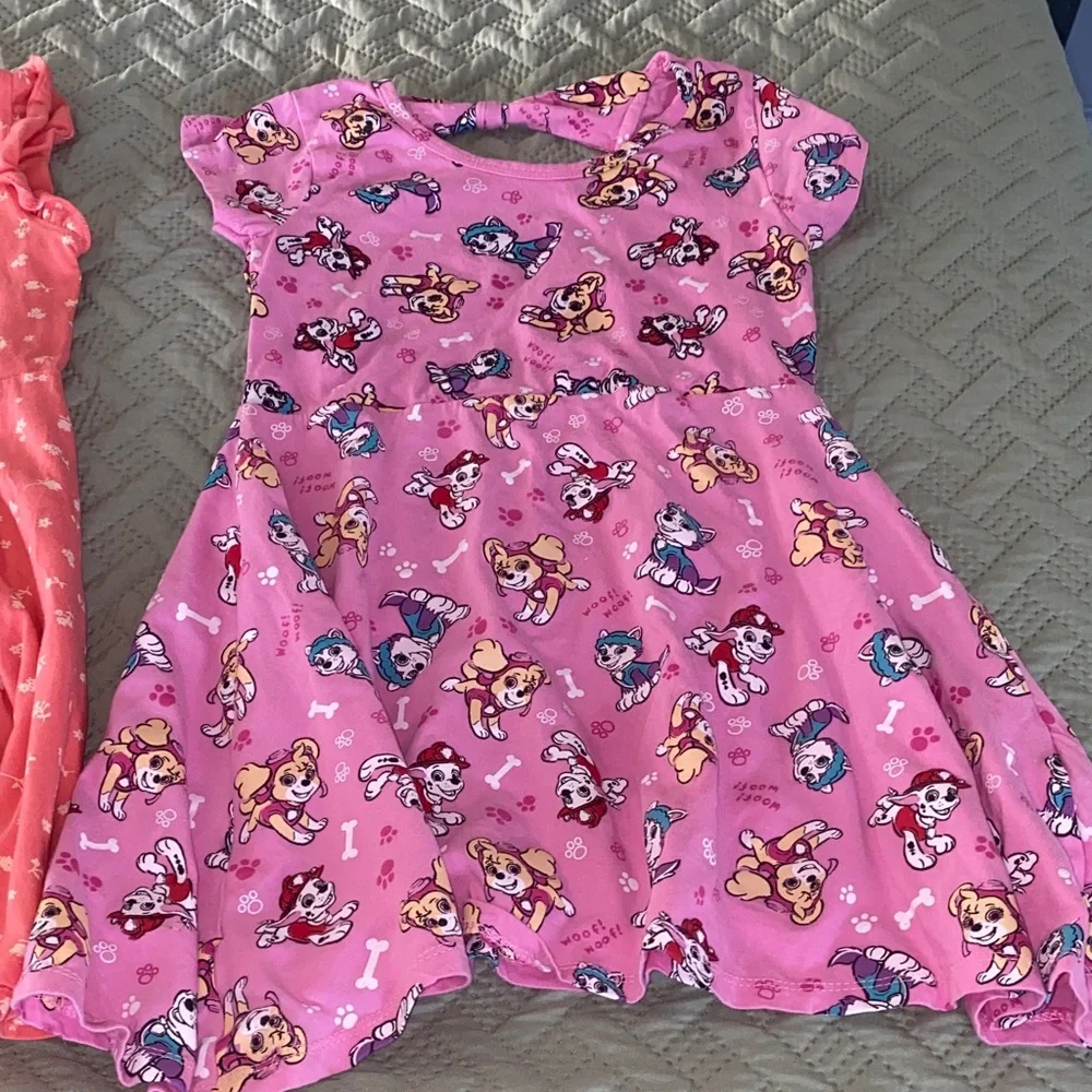 Set of Two Girls' Dresses in Pink and Purple - Picture 3 of 6